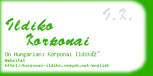 ildiko korponai business card